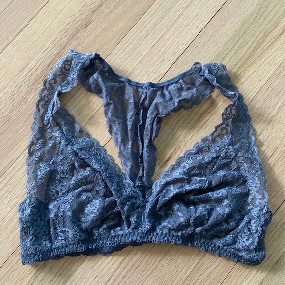 NWOT Victoria Secret Gray Racerback Bralette - Picture 1 of 5